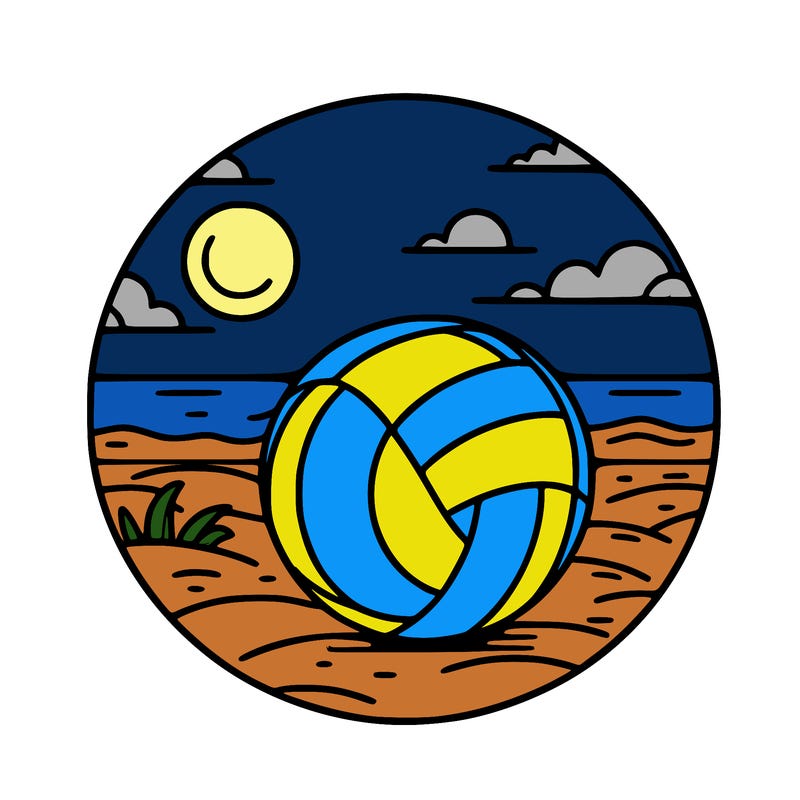 volleyball on a beach