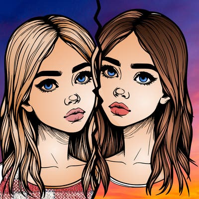 realistic girl split