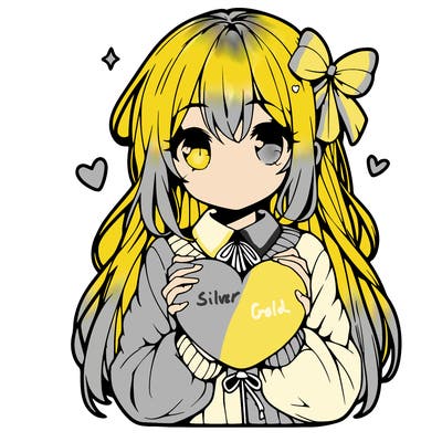 anime girl holding a heart balloon