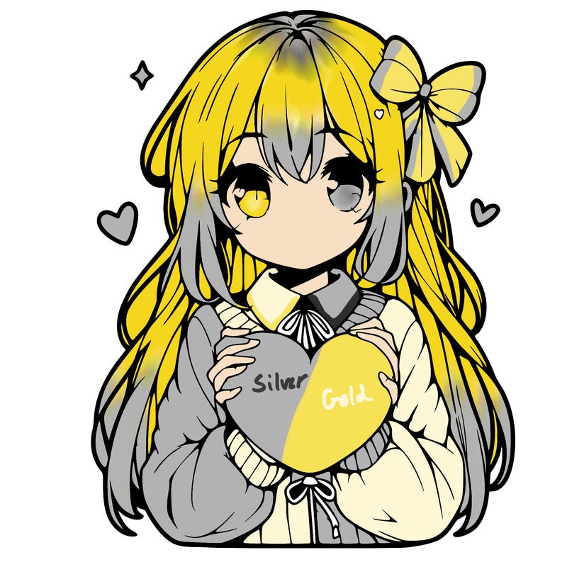 anime girl holding a heart balloon