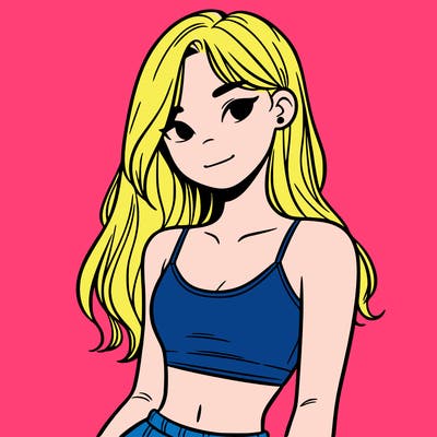 teen girl with crop top