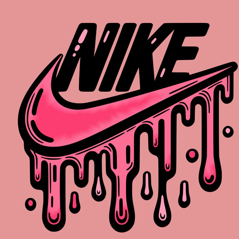 dripping nike logo