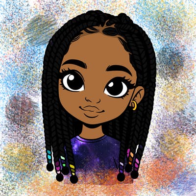 black girl with box braids