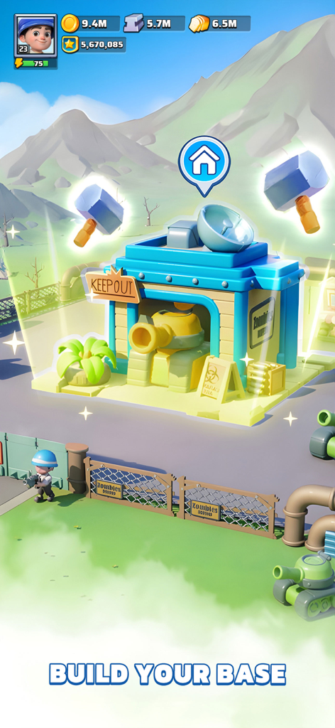 Construction d'un abri sans zombies dans Last War Survival avec un garage à chars et une clôture défensive