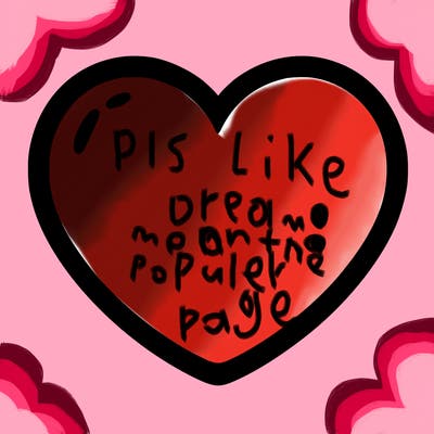 a blank heart