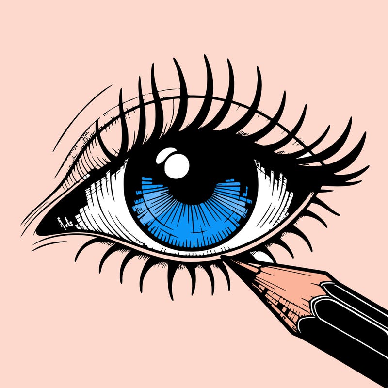 eye drawing pencil