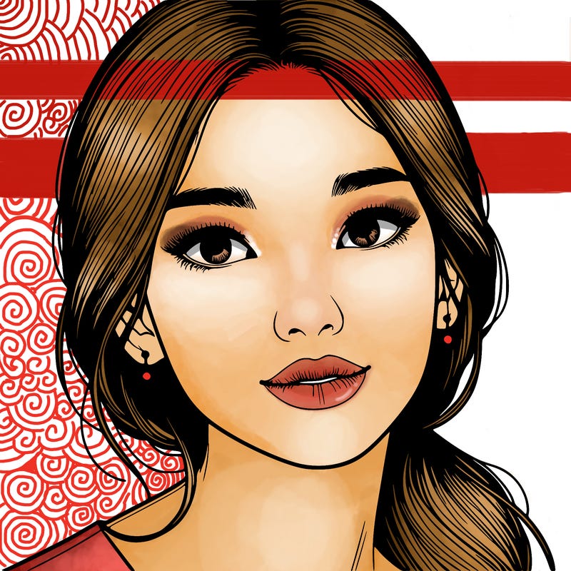 beautiful realistic asian woman