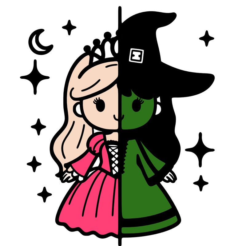 split princess and witch