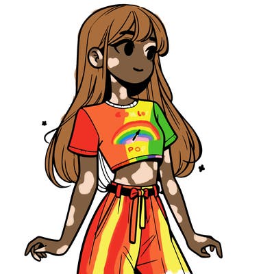 girl in a cute crop top