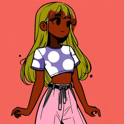 girl in a cute crop top