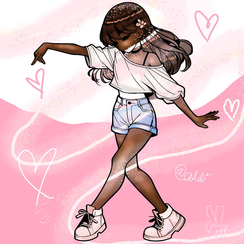 realistic girl danceing