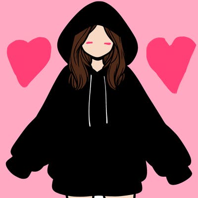 girl in oversized hoodie