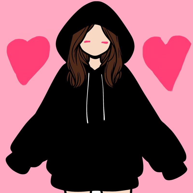 girl in oversized hoodie