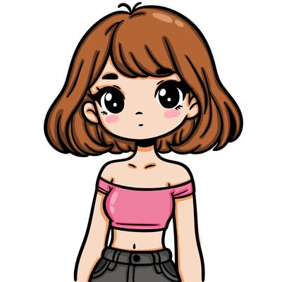 girl in a cute crop top