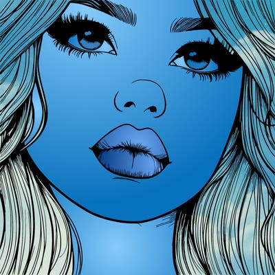 really realistic girl with lips