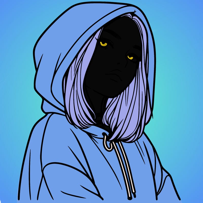 a realistic girl in a hoodie