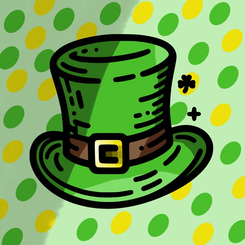 st patrick hat with thin lines