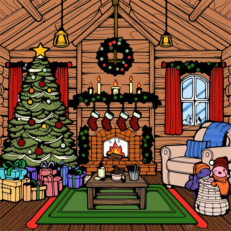christmas house interior