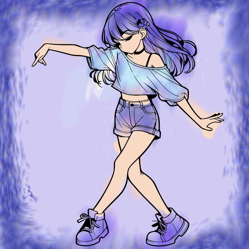 realistic girl danceing