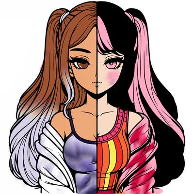 realistic girl split