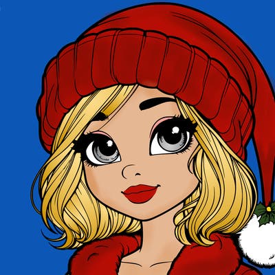 realistic christmas girl