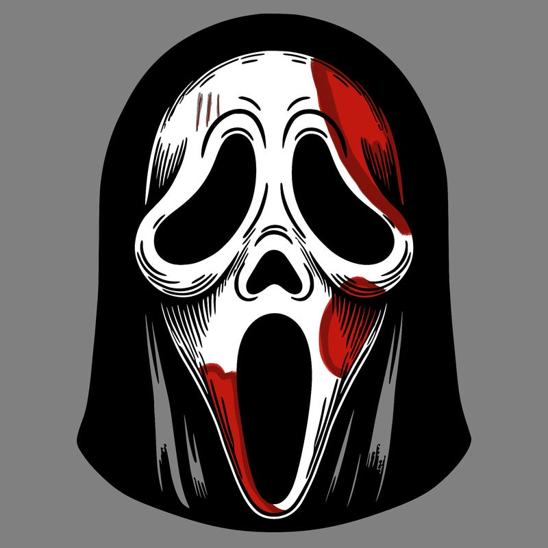 detailed ghostface mask
