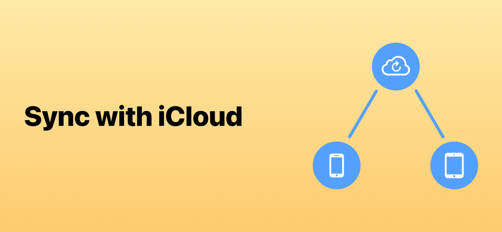 Schedule Planner - Mix - Diagram showing iCloud synchronization between iPhone and iPad devices
