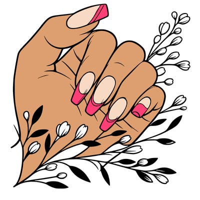 nails with french tip