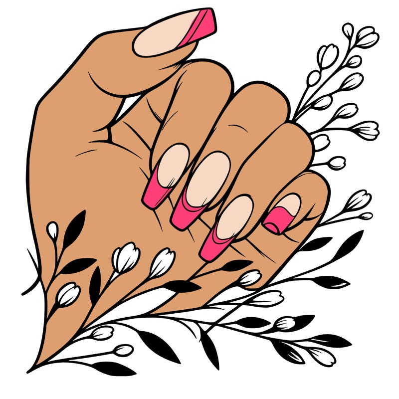 nails with french tip