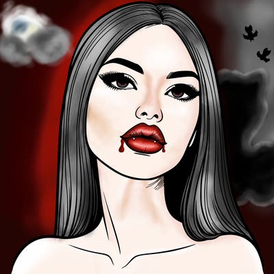 realistic woman with full lips