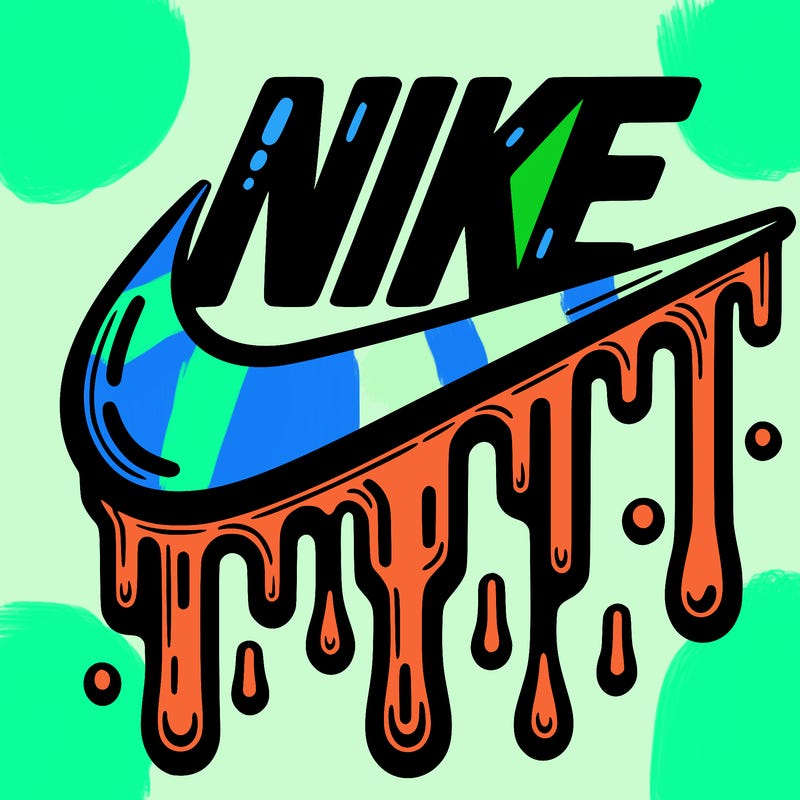 dripping nike logo