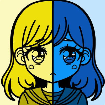 a split of a girl