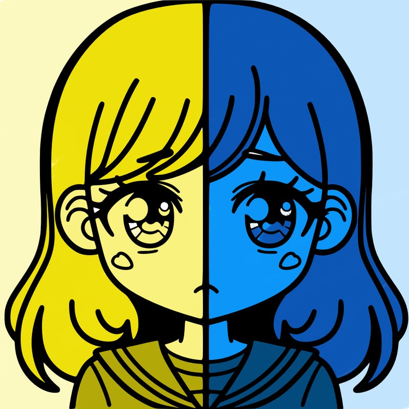 a split of a girl