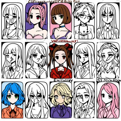 girls that look diffrent anime