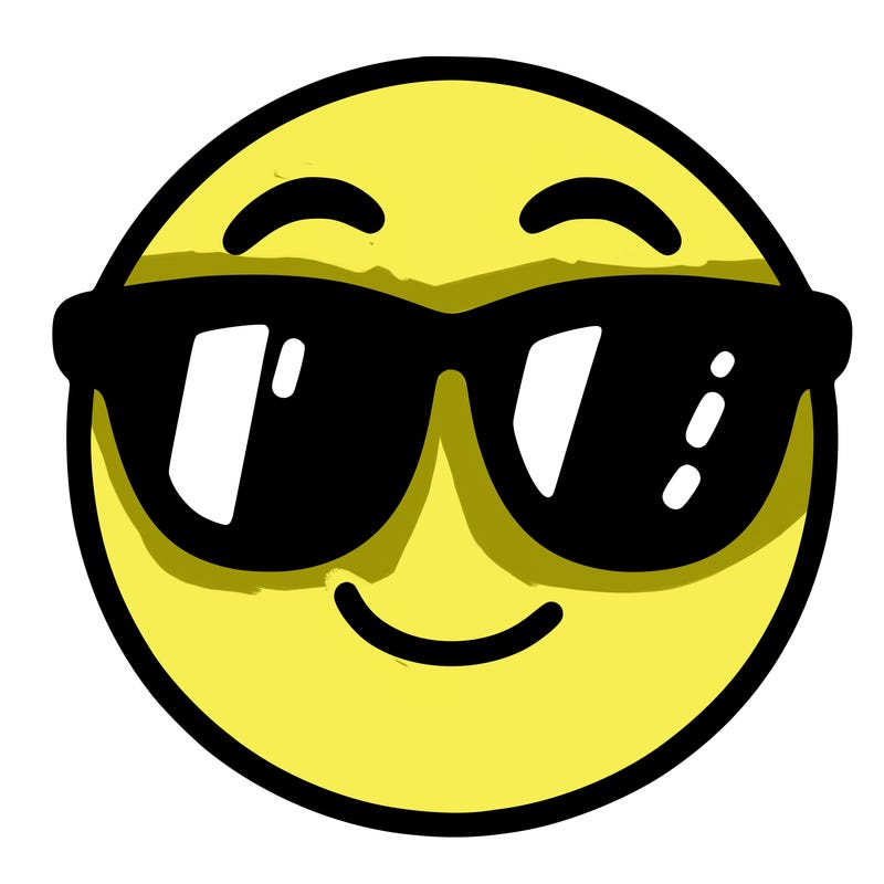 emoji with sunglasses