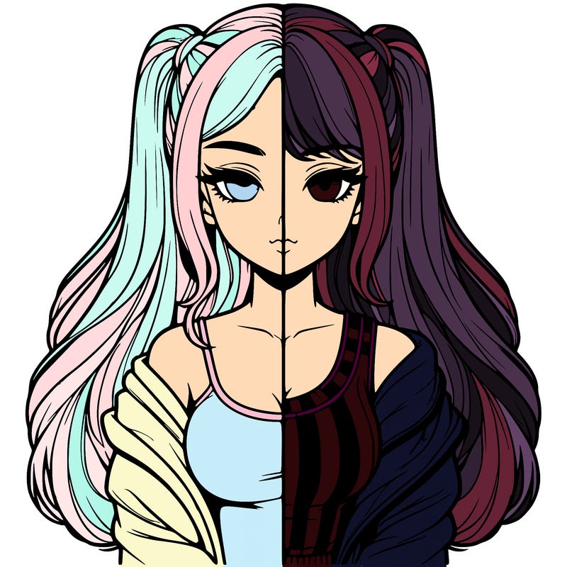 realistic girl split