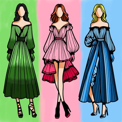 fashion models dresses