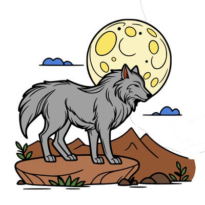 wolf moonlight