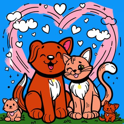 pets in love