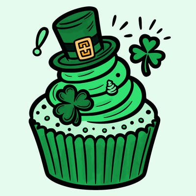 saint patrick’s day cupcake