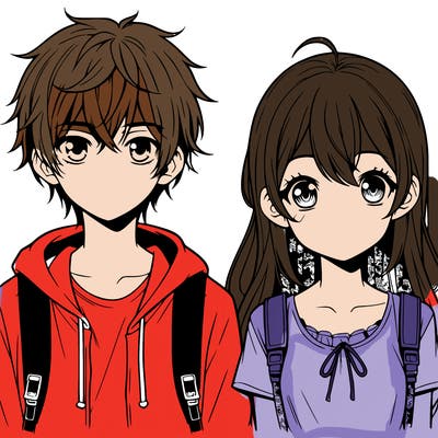 manga boy and girl