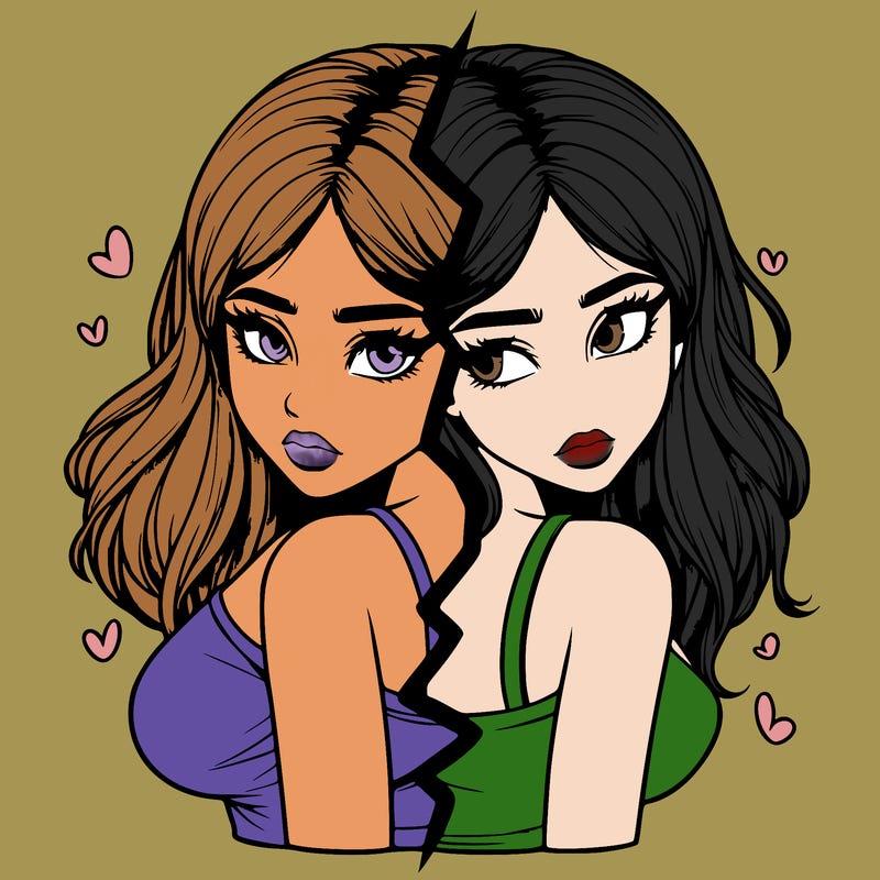 realistic girl split