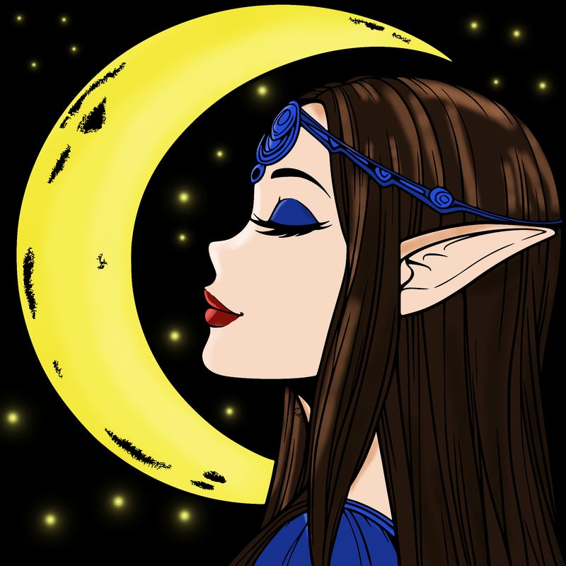a realistic moon elf