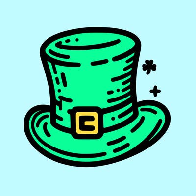 st patrick hat with thin lines