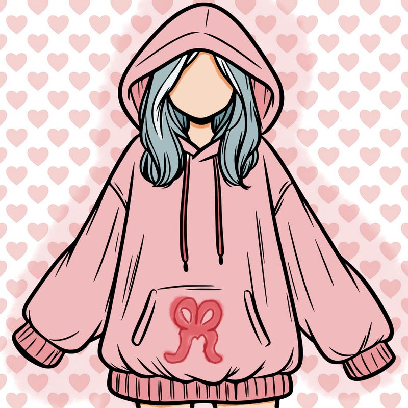 girl in oversized hoodie
