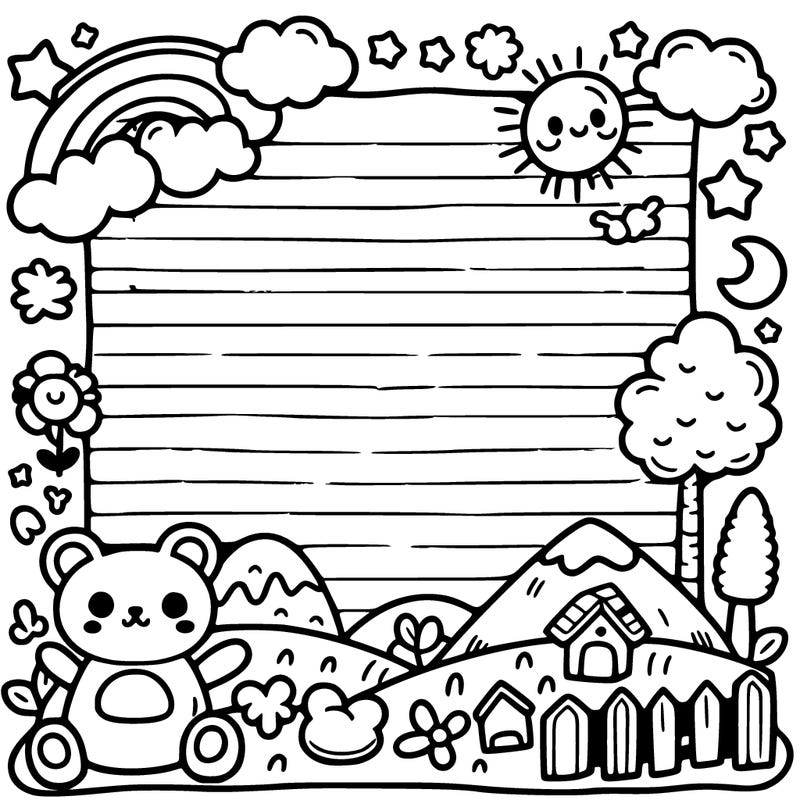 blank white crinkly lined paper