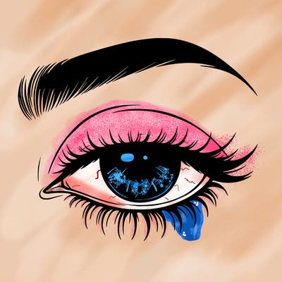 eye closed realistic