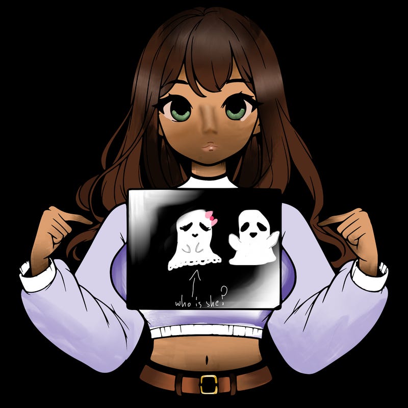 girl holding a blank sign in a long sleeve crop top