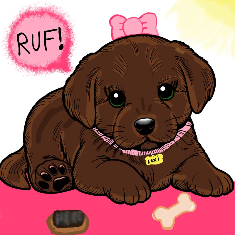 a cute realistic puppy