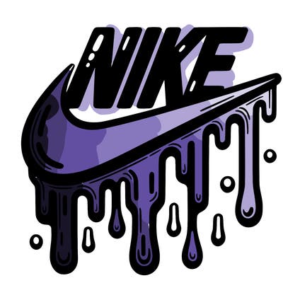 dripping nike logo